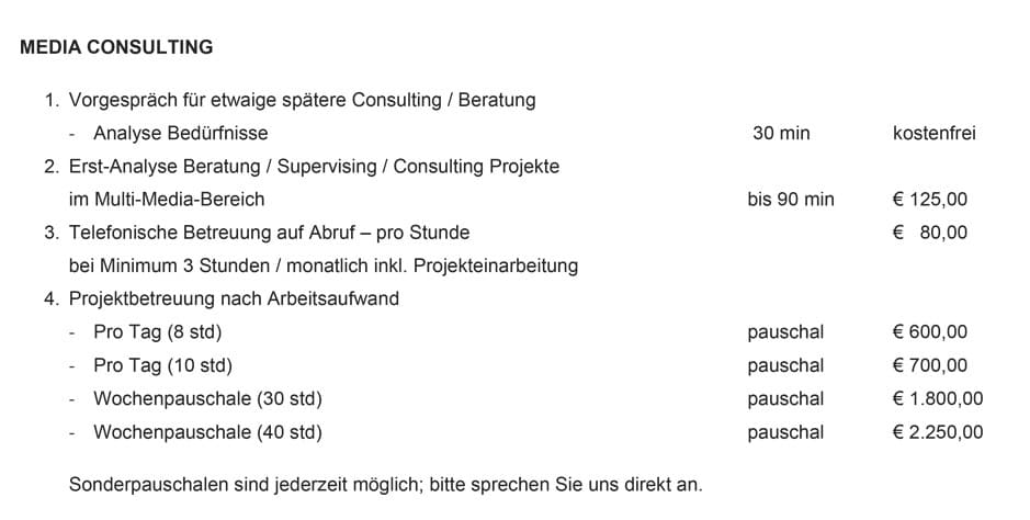 Media Consulting